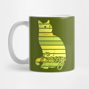 Yellow Sassy Cat Art Mug